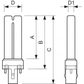 PL-S 9W/2P BLB G23