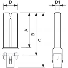 PL-S 9W/2P BLB G23