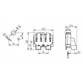 SOCLU 2G11 CU BUTON DEBLOCARE