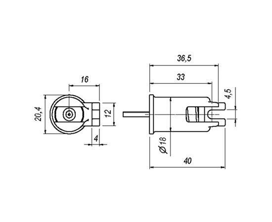 SOCLU R7s COD 953 - MONTARE LATERAL