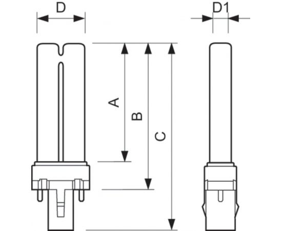 PL-S 9W/2P BLB G23