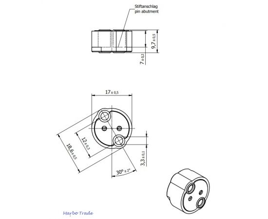 SOCLU G6,35  GY6,35  GZ6,35  screw - contact surub, COD 913