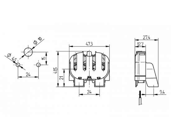 SOCLU 2G11 CU BUTON DEBLOCARE