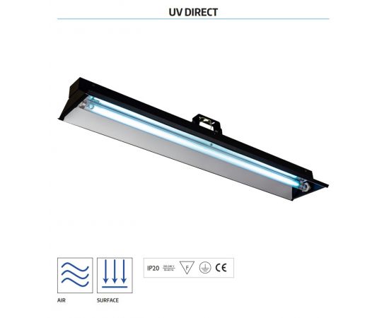 Lampa cu ultraviolete UVC 1 x 30W - DIRECT I - cu reflector 